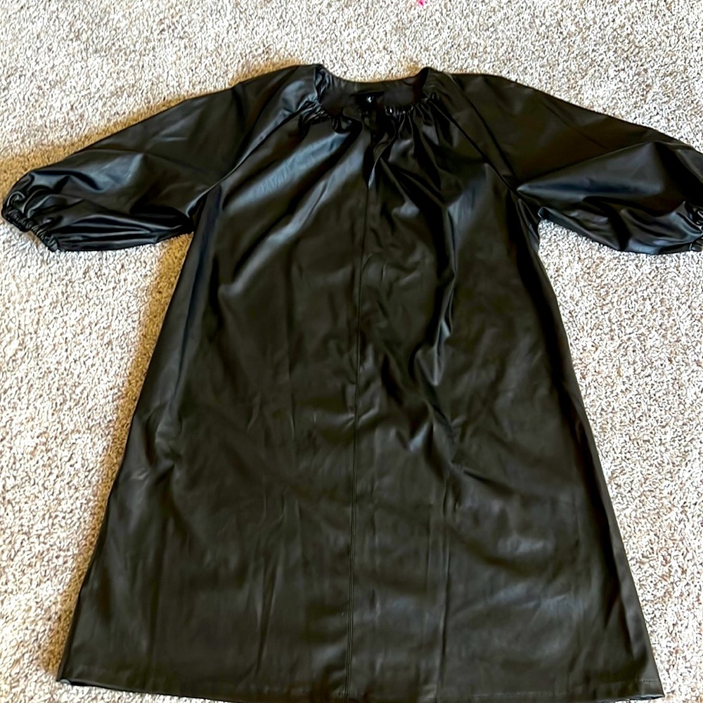 Faux Leather Mini Dress